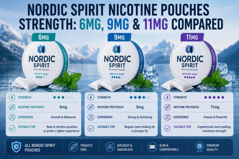 Nordic Spirit Nicotine Pouches Strength: 6mg, 9mg and 11mg Compared
